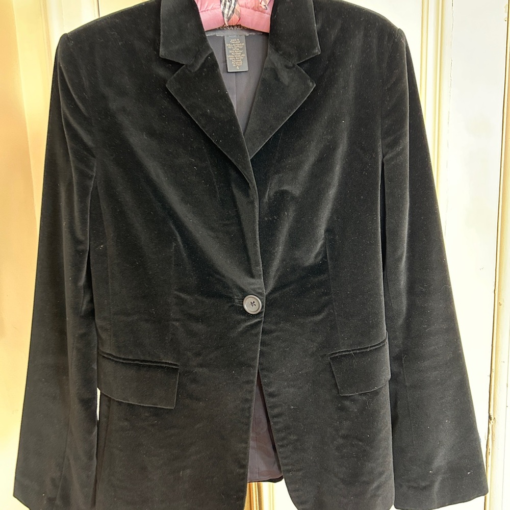 2000s Banana Republic Black Velvet Blazer